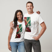 Metallisches Wunderland: Rot und Grün schimmern T-Shirt (Unisex)