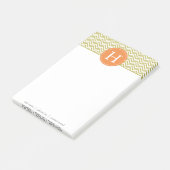 Metallisches Zickzack Monogramm2 Post-it Klebezettel (angewinkelt)