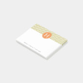 Metallisches Zickzack Monogramm Post-it Klebezettel (angewinkelt)