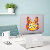 Metallkaninchen Aufkleber (Laptop auf Schreibtisch)