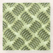 Metallkarierte Glasuntersetzer (Vorderseite)