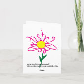 Metallkarte mit leerer Rose Karte (Rückseite)