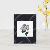 Metallkarte mit leerer Rose Karte (Gelbe Blume)