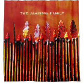 Metallkerzen Personalisierter Duschvorhang (Vorderseite)