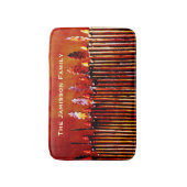 Metallkerzen Personalisierter Name Orange Plush Badematte (Vorderseite Vertikal)