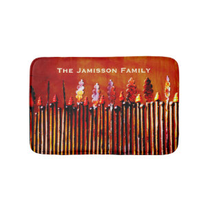 Metallkerzen Personalisierter Name Orange Plush Badematte