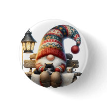 Metallknopf Pin Winter Gnom