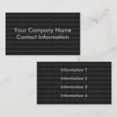 Metallkohlenstoff-Faser-Visitenkarten Visitenkarte (Vorne/Hinten)