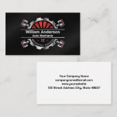 Metallkolben | Auto | Kohlenstofffaser Visitenkarte (Vorne/Hinten)