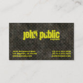 Metallkonstruktionsleitmuster Visitenkarte (Rückseite)