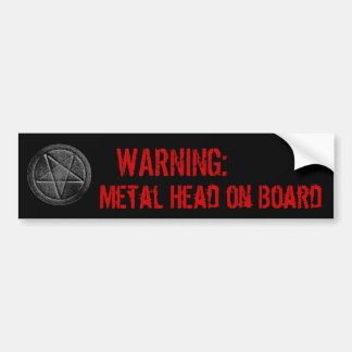 Metallkopf an Bord Autoaufkleber