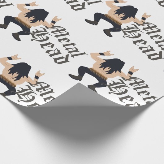 Metallkopf Geschenkpapier (Ecke)