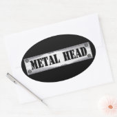 Metallkopf Ovaler Aufkleber (Umschlag)
