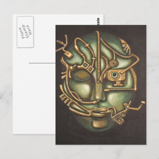 Metallkopf Postkarte (Vorne/Hinten)