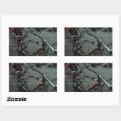 Metallkopf Rechteckiger Aufkleber (Blatt)