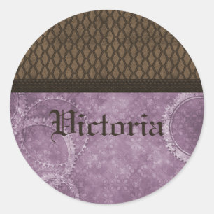 Metallkornsteppenstauber, Lila Runder Aufkleber