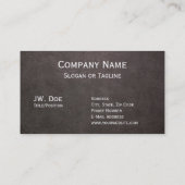 Metallkreuz auf dunklem Leder Visitenkarte (Rückseite)