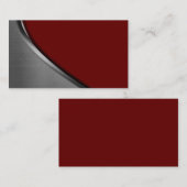 Metallkurven-Visitenkarten Burgunders silberne Visitenkarte (Vorne/Hinten)