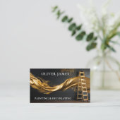 Metalllackdekorator für Schwarz und Gold Visitenkarte (Stehend Vorderseite)