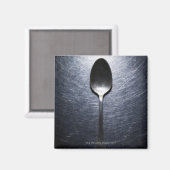 Metalllöffel auf Edelstahl Magnet (Vorderseite/Rückseite)