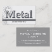 METALLlogo-ENTWURF J | schweißende Visitenkarten Visitenkarte (Vorne/Hinten)