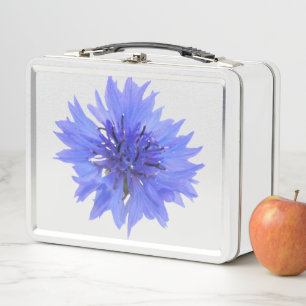 Metalllunchbox mit blauer Maisblume Metall Brotdose