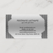 Metallmaische und rostfreie Stahl-Visitenkarte Visitenkarte (Rückseite)