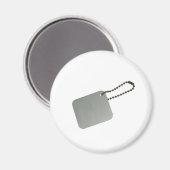 Metallmarke mit Kette Magnet (Vorderseite/Rückseite)