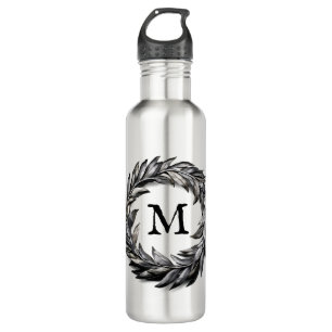 Metallmaskuline Kräne mit Ihrem Monogramm Edelstahlflasche
