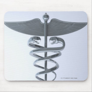 Metallmedizinischer Caduceus Mousepad