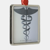 Metallmedizinischer Caduceus Ornament Aus Metall (Rechts)