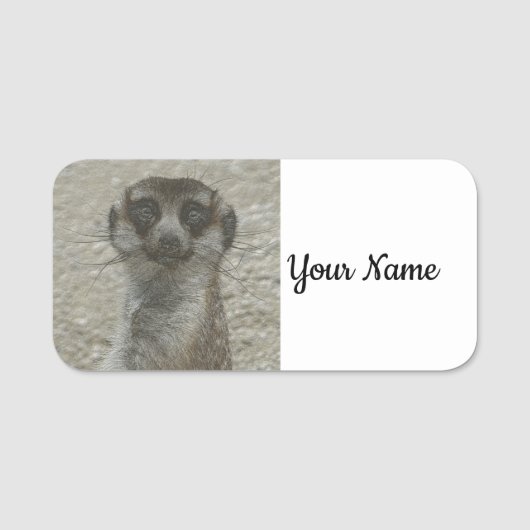 Metallmeerkat Namensschild (Vorderseite)