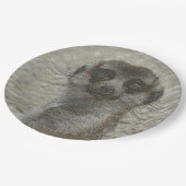 Metallmeerkat Pappteller (Schrägansicht)
