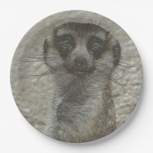 Metallmeerkat Pappteller