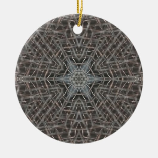 Metallmesh Keramik Ornament (Vorne)