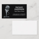 Metallmikrofon | Podcast Visitenkarte (Vorne/Hinten)