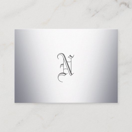 Metallmonogramm Visitenkarte (Vorderseite)