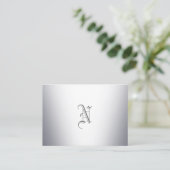 Metallmonogramm Visitenkarte (Stehend Vorderseite)