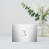 Metallmonogramm Visitenkarte (Stehend Vorderseite)