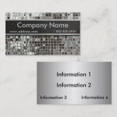 Metallmosaik-und -nummernschild-Visitenkarten Visitenkarte (Vorne/Hinten)