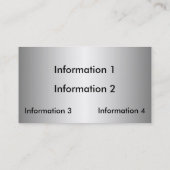 Metallmosaik-und -nummernschild-Visitenkarten Visitenkarte (Rückseite)