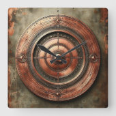Metallobjekt Quadratische Wanduhr (Vorderseite)