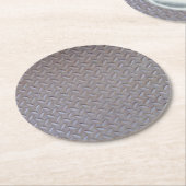 Metalloptik Runder Pappuntersetzer (Angewinkelt)