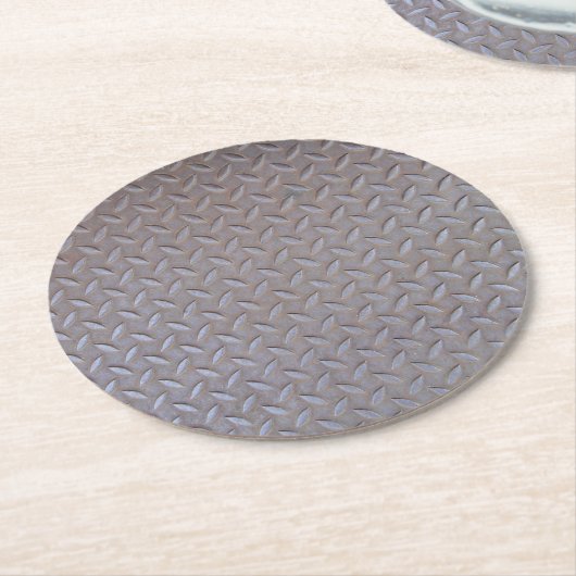 Metalloptik Runder Pappuntersetzer (Angewinkelt)