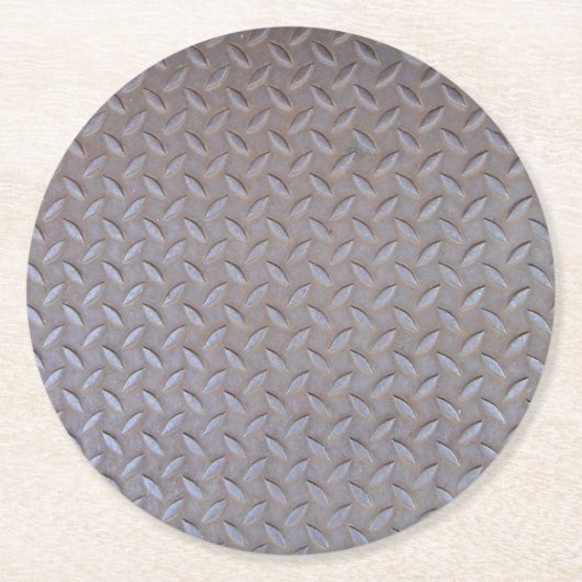 Metalloptik Runder Pappuntersetzer (Vorderseite)