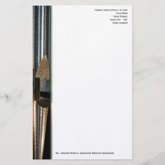 Metallorgel Briefpapier (Vorderseite)