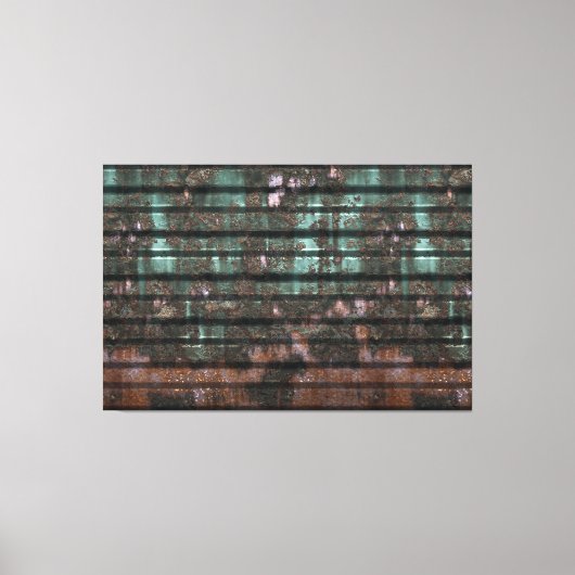 Metallpaneele 2 überzogene Canvas Leinwanddruck (Vorderseite)