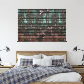 Metallpaneele 2 überzogene Canvas Leinwanddruck (Insitu (Schlafzimmer))