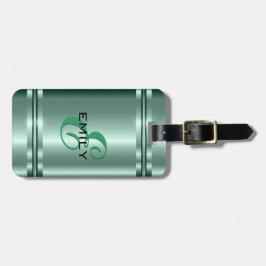 Metallpastellgrün, rostfreier Stahlaussehen Gepäckanhänger