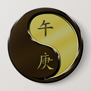 Metallpferd Button